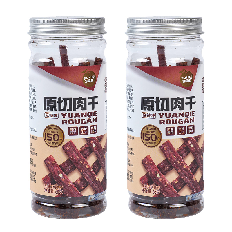 富崎乐麻辣味原切肉干 68g/罐 2罐装 68g*2罐